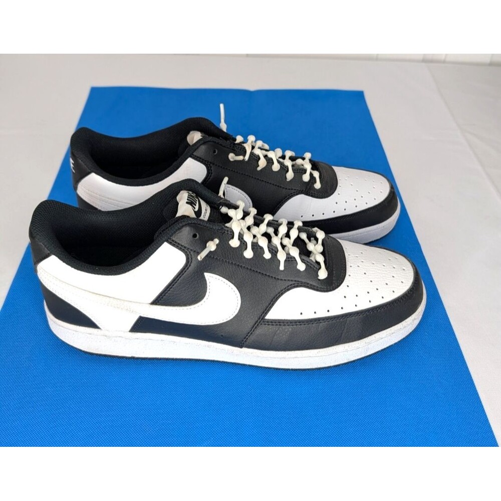 Nike Court Vision Low Mens - Black & White, Men's Size 13 - Picture 2 of 9